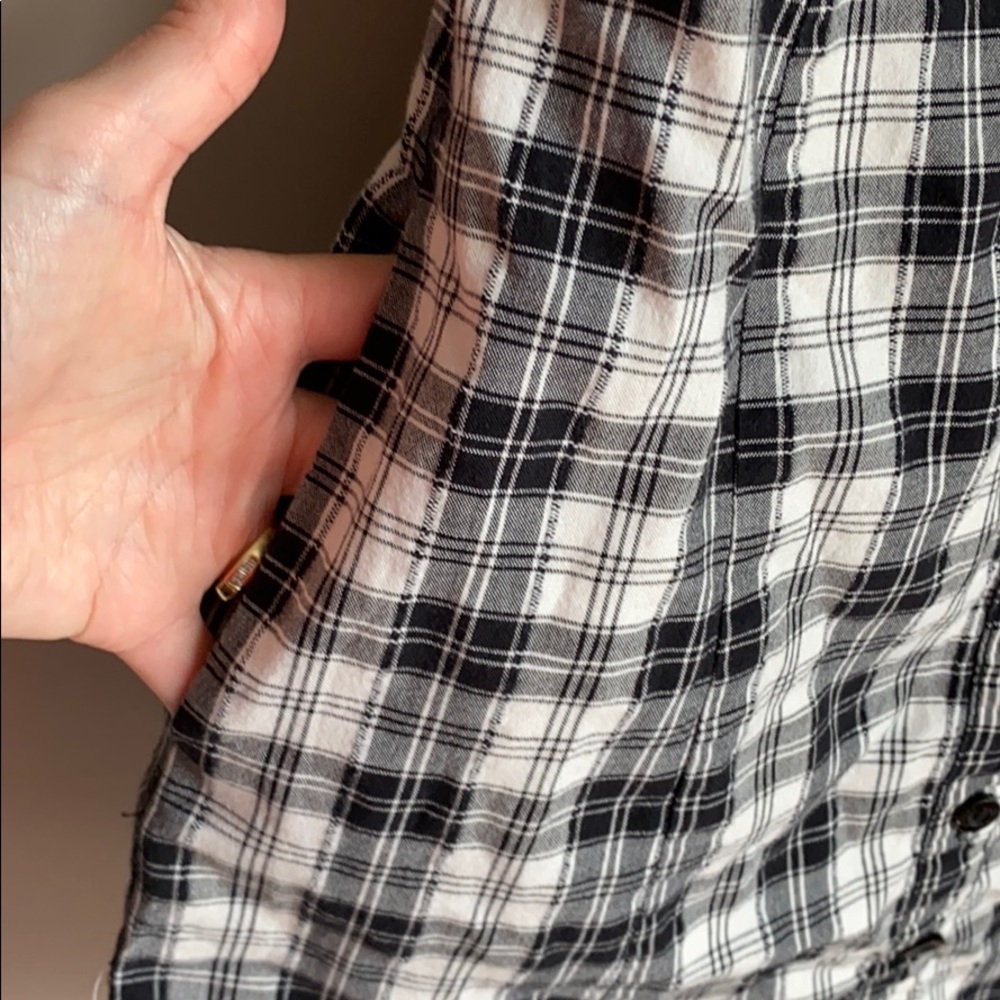 Guess Short Sleeve Plaid Shirt Dress SZ M - Picture 3 of 5